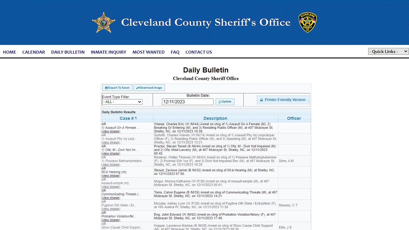 Cleveland County Sheriff Office P2C